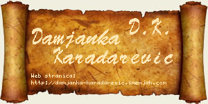 Damjanka Karadarević vizit kartica